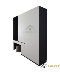 Tủ quần áo cánh mở kết hợp bàn trang điểm hiện đại tại Hà Nội, mẫu 200T (3) thiết kế tiện nghi, tối ưu không gian.