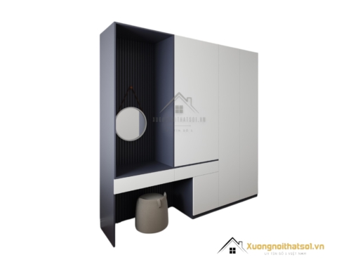 Tủ quần áo cánh mở kết hợp bàn trang điểm hiện đại tại Hà Nội, mẫu 200T (5) thiết kế tinh tế, tiện nghi.