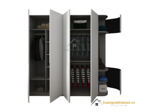 Tủ Quần Áo Cửa Mở Bo Cong Màu 203LU (12)