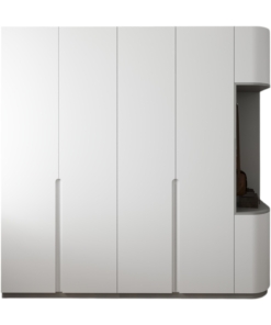 Tủ quần áo cửa mở bo cong màu 203LU
