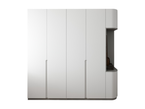 Tủ quần áo cửa mở bo cong màu 203LU