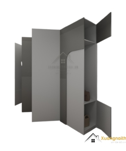 Tủ quần áo cửa mở màu 203LU sản xuất tại xưởng Hà Nội, thiết kế hiện đại, tối ưu không gian lưu trữ.