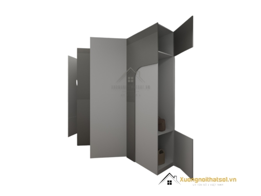 Tủ quần áo cửa mở màu 203LU sản xuất tại xưởng Hà Nội, thiết kế hiện đại, tối ưu không gian lưu trữ.