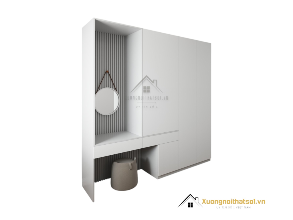 Tủ Quần Áo Cửa Mở Kết Hợp Bàn Phấn Hà Nội 206ZN (5)