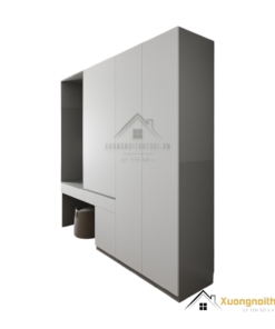 Tủ quần áo cửa mở kết hợp bàn trang điểm gỗ công nghiệp hiện đại tại Hà Nội, mẫu 203LU, thiết kế tiện nghi và sang trọng.