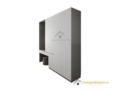 Tủ quần áo cửa mở kết hợp bàn trang điểm gỗ công nghiệp hiện đại tại Hà Nội, mẫu 203LU, thiết kế tiện nghi và sang trọng.