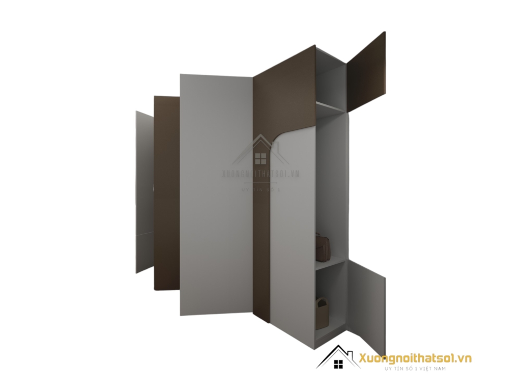 Tủ quần áo gỗ công nghiệp màu 217LU thiết kế hiện đại, giá xưởng rẻ.