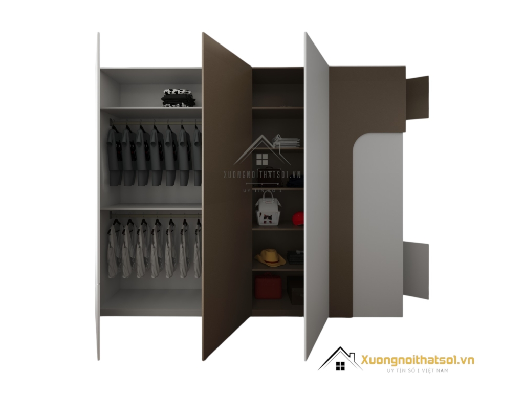 Tủ quần áo gỗ công nghiệp màu 217LU thiết kế hiện đại, giá xưởng rẻ.