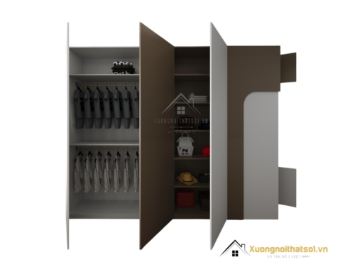 Tủ quần áo gỗ công nghiệp màu 217LU thiết kế hiện đại, giá xưởng rẻ.