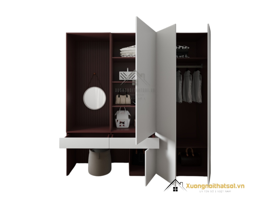 Tủ Quần Áo Kết Hợp Bàn Trang Điểm Đẹp Hà Nội 219ZN (10)