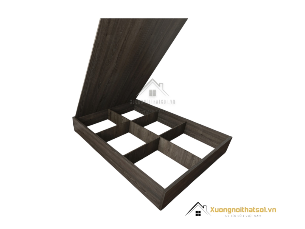 Giường ngủ 1m6 không đầu bằng gỗ công nghiệp màu 413, kiểu dáng hiện đại, chắc chắn phù hợp phòng ngủ nhỏ gọn