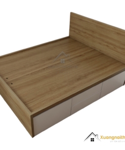 Giường ngủ gỗ ép 1m6x2m có 4 ngăn kéo Màu 388