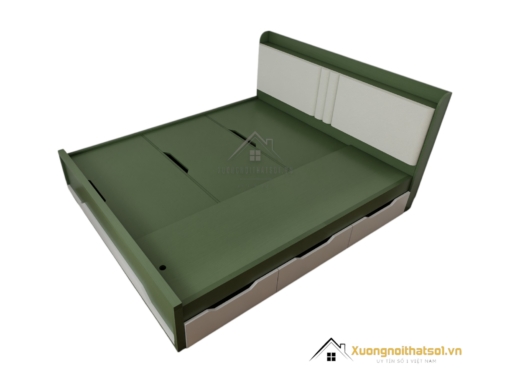 Giường ngủ thông minh 1m8 x 2m màu 216ZN hiện đại, tiết kiệm không gian, phù hợp phòng ngủ nhỏ.