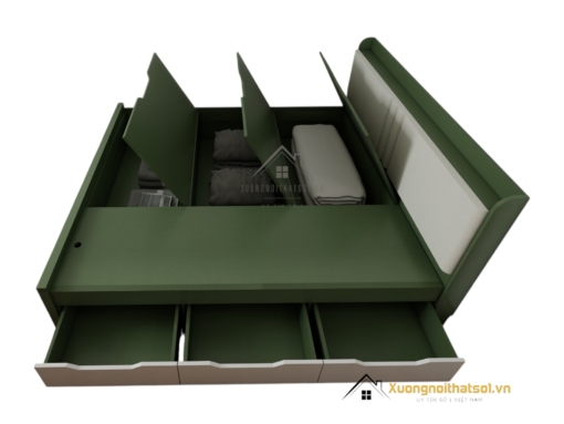 Giường ngủ thông minh 1m8 x 2m màu 216ZN thiết kế hiện đại, tiết kiệm không gian, tiện nghi cho phòng ngủ nhỏ