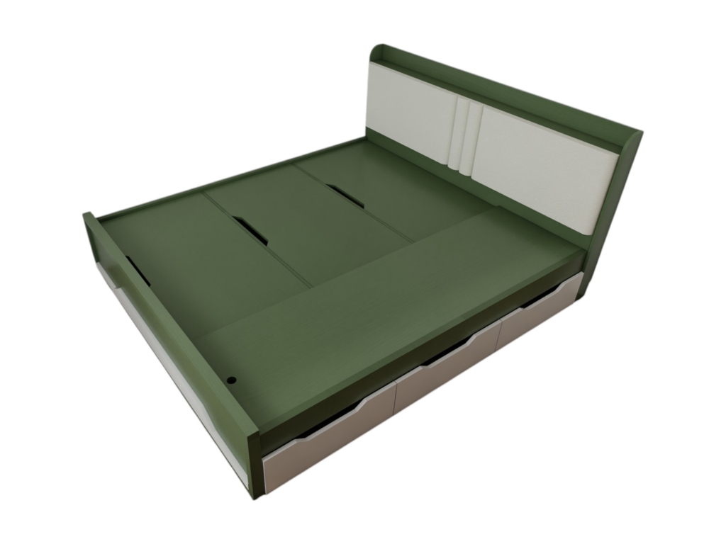 Giường ngủ thông minh 1m8 x 2m màu 216ZN hiện đại, tiết kiệm diện tích, phù hợp không gian nhỏ