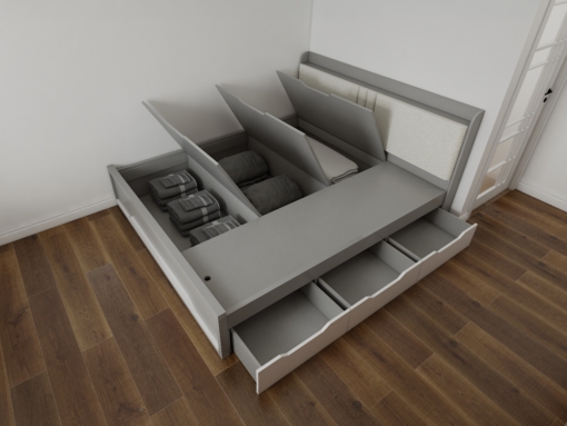 Giường phản thông minh 1m8 x 2m màu 203LU thiết kế hiện đại, tiện ích tối ưu không gian phòng ngủ