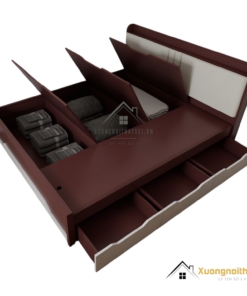 Giường thông minh 1m8 x 2m gỗ MDF màu 219ZN hiện đại tiện lợi