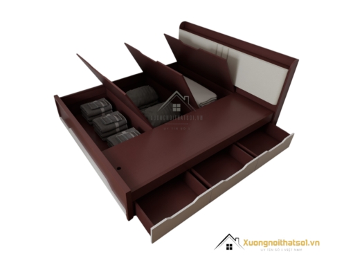 Giường thông minh 1m8 x 2m gỗ MDF màu 219ZN hiện đại tiện lợi