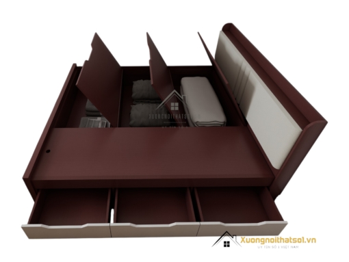 Giường thông minh 1m8 x 2m gỗ MDF màu 219ZN hiện đại tiện lợi
