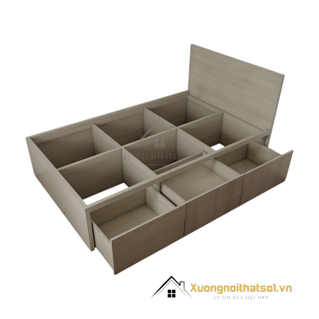 giuong ngu 1m2 co 4 ngan keo go mdf mau 501 1