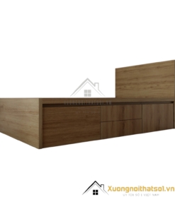 Giường ngủ gỗ ép 1m2x2m có 4 ngăn kéo Màu 388